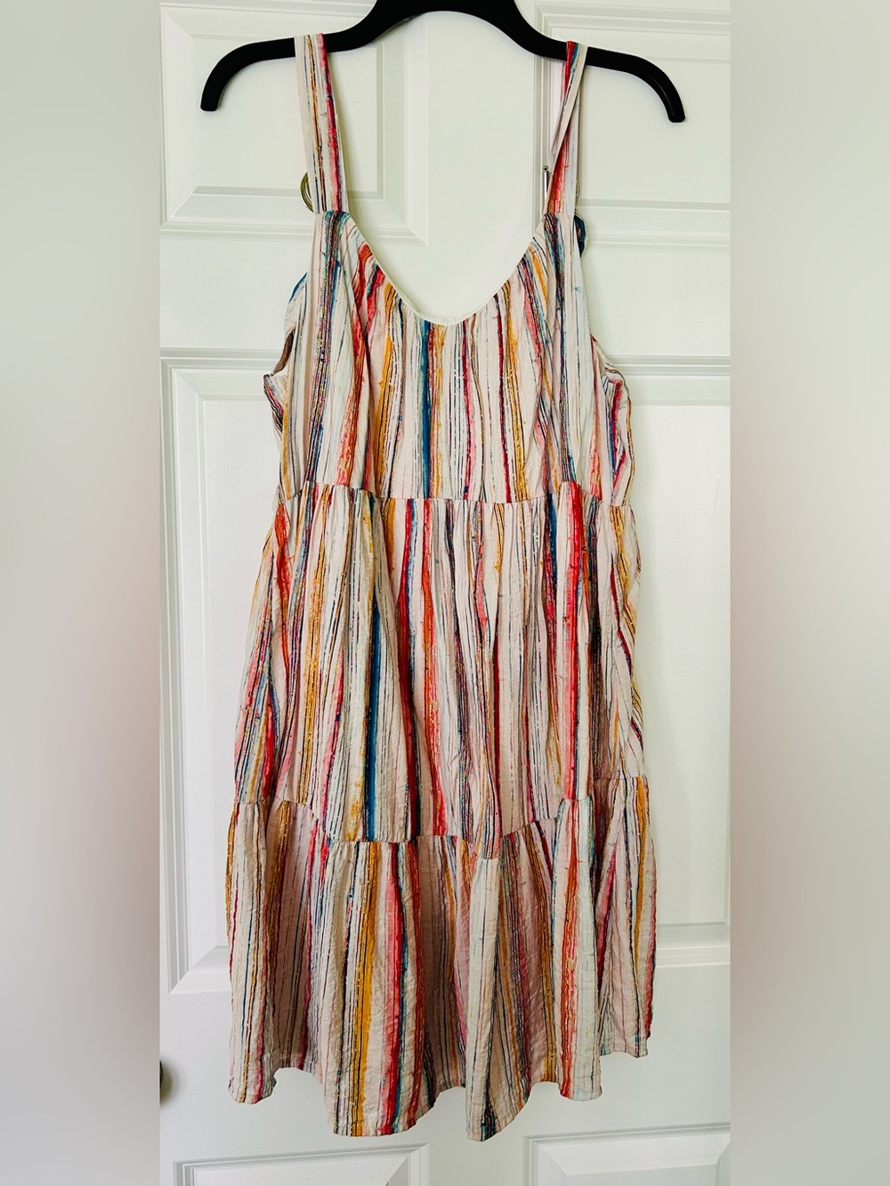 boho72 Boutique Tiered Striped Sundress in Multi-Color